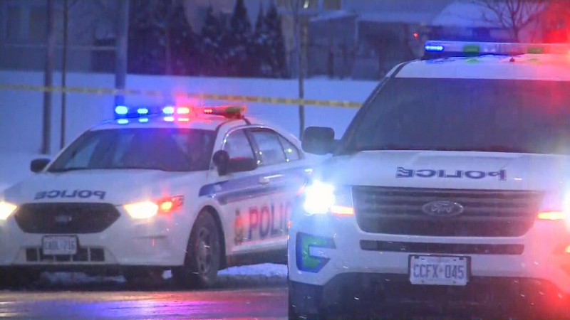 Ottawa Police vehicles at the scene of a crime in January 2018.  (CTV Ottawa)