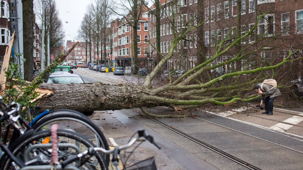 Amsterdam, Netherlands storm