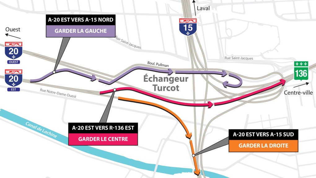 Turcot, new route
