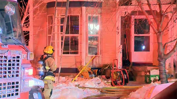 A fire at a home in the McKenzie Towne on Friday m