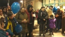 More than 100 people gathered outside Westbrook Mall on Friday night to honour the memory of Darby Chase Shade (Soop)