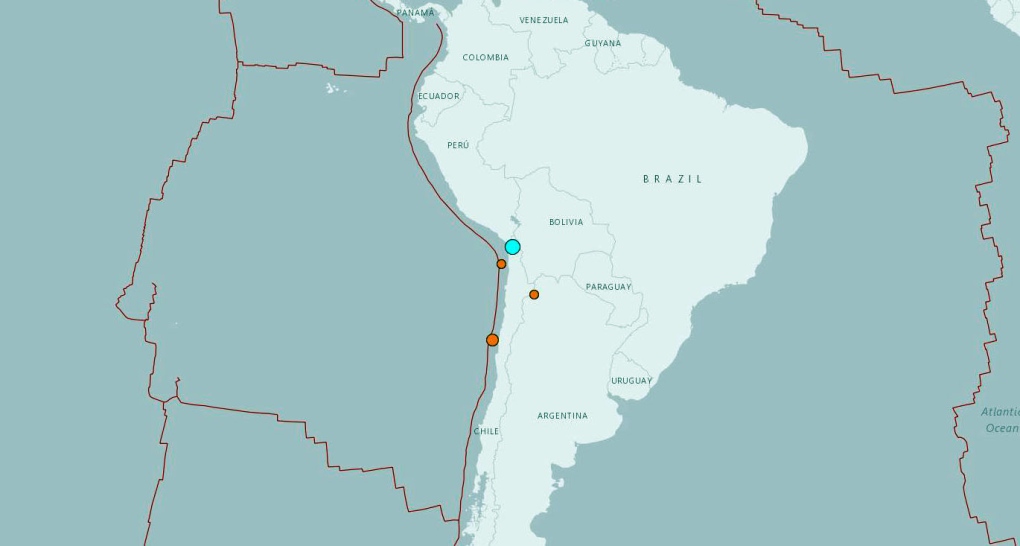 Chile earthquake (USGS map)