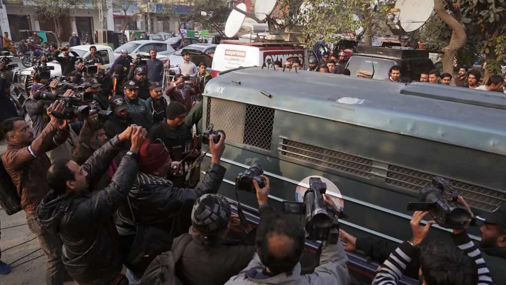 A prison van carrying Mohammad Imran