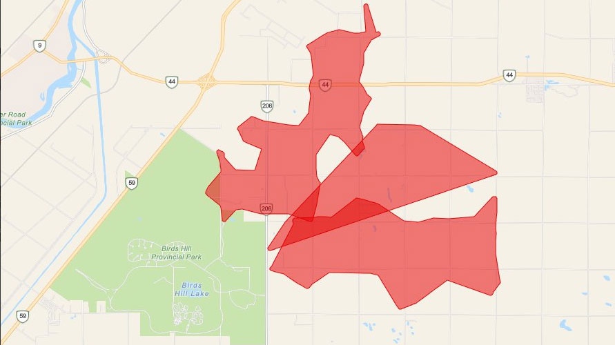 Hydro outage map