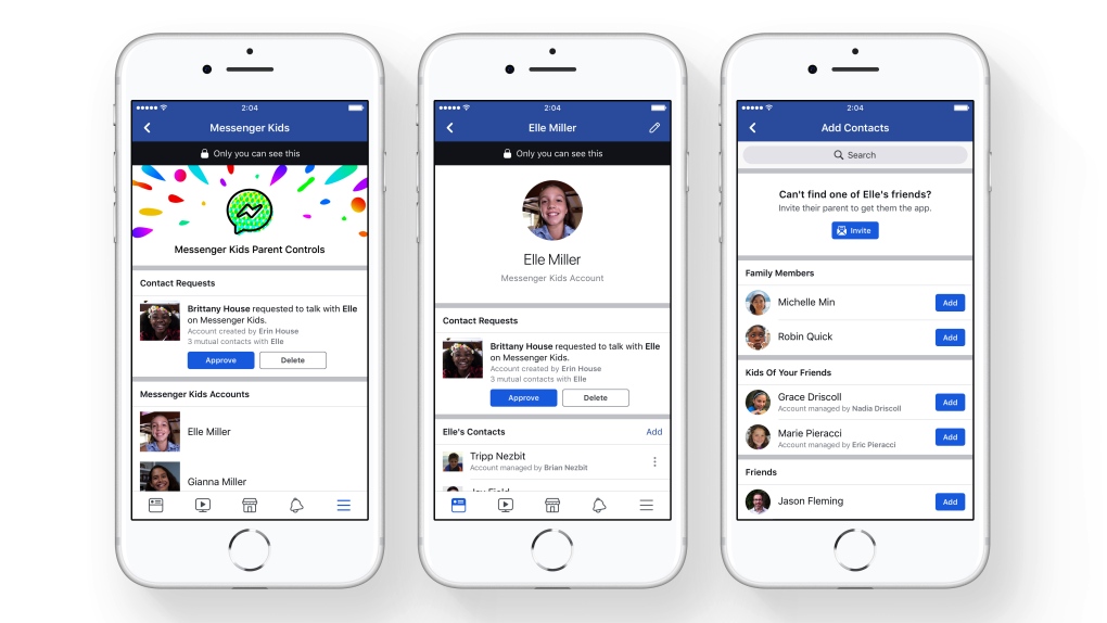 Facebook's new Messenger app for kid