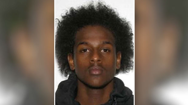 20-year-old Ali Omar Mohamed, also known as "Simba", is wanted on a charge of second-degree murder in the death of 22-year-old Adam Perron. (Ottawa Police Handout)