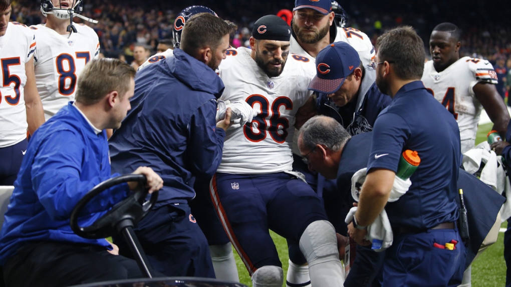 Treating Chicago Bears tight end Zach Miller