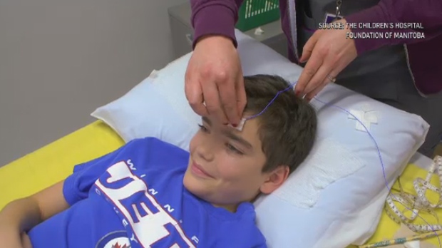 Pediatric Epilepsy Monitoring Unit patient 12-year-old Morgan Walker is pictured. (Source: Children's Hospital Foundation of Manitoba) 