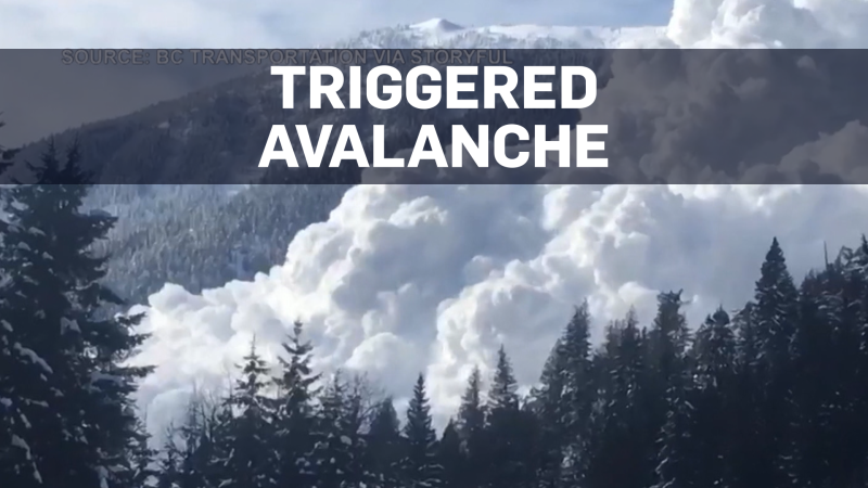 B.C. releases footage of massive controlled avalanche 