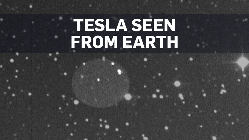 Telescope spots car floating in space