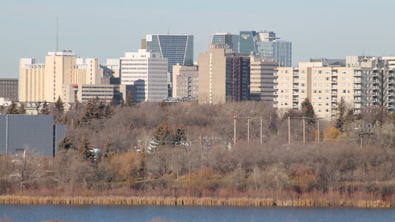 The Regina skyline is shown on Nov. 6, 2017 (Katherine Hill / CTV Regina)