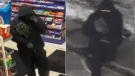 Surveillance Images of a suspect that left the scene of an armed robbery at Elias Convenience on Feb. 14, 2018. (Courtesy of Windsor Police)