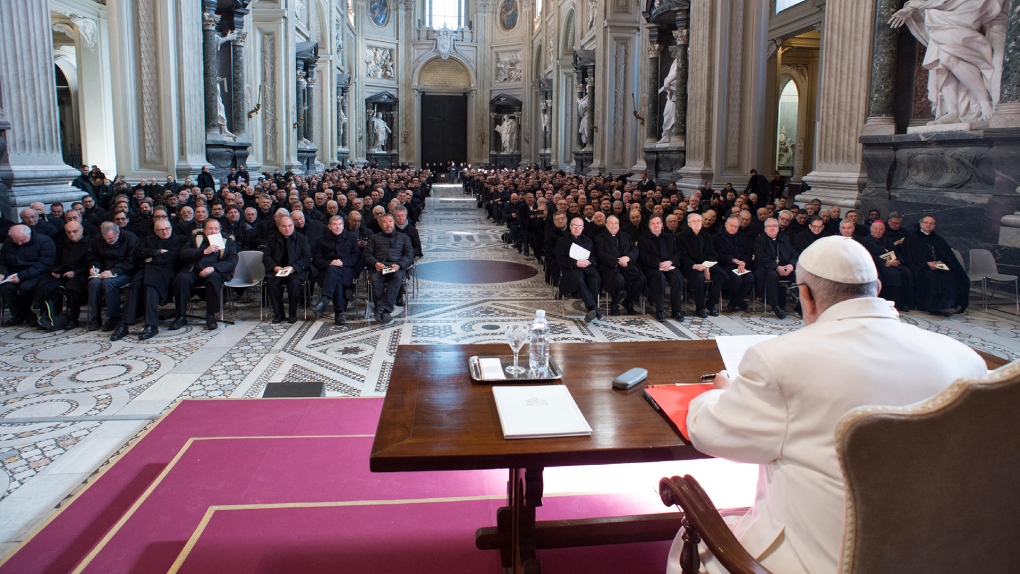 Pope Francis meets the Roman curia