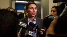 Patrick Brown speaks to media following a meeting at the Conservative Party headquarters in Toronto on Friday, February 16, 2018. THE CANADIAN PRESS/Christopher Katsarov