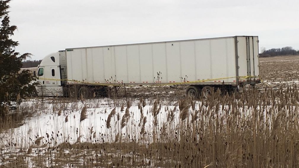Truck crash on the 401 on Feb. 17, 2018 (OPP)