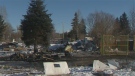 Heavy equipment was brought in to demolish the remaining units at the Midfield Mobile Home Park.