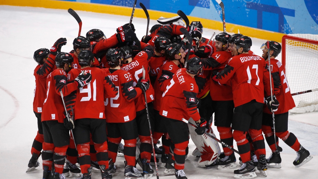 Canada players celebrate after the quarterfinal
