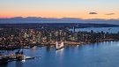 A file photo shows Vancouver's skyline before the sun fully sets. (CTV/ Pete Cline)