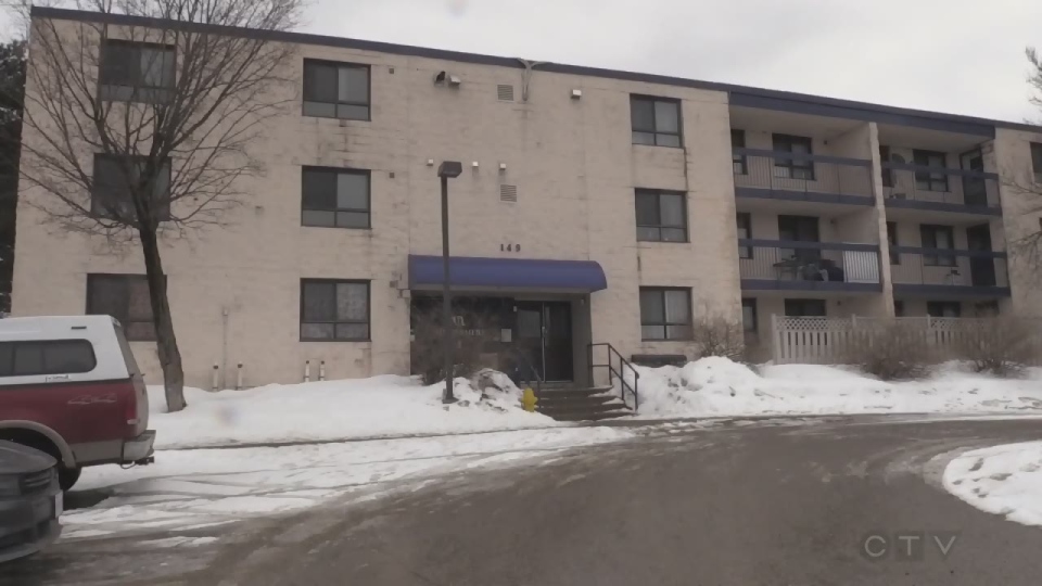 Topping's apartment in Elliot Lake 