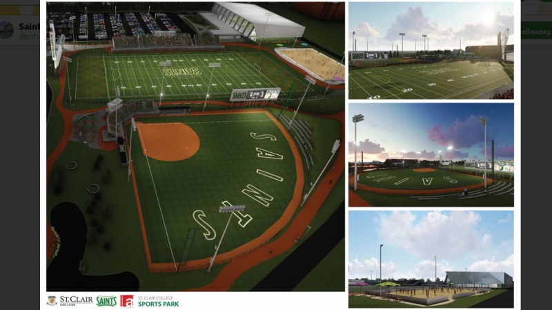 St. Clair College Sports Park plans. (Courtesy St. Clair College)