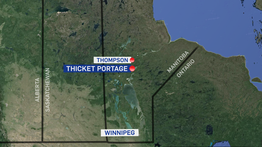 Thicket Portage map