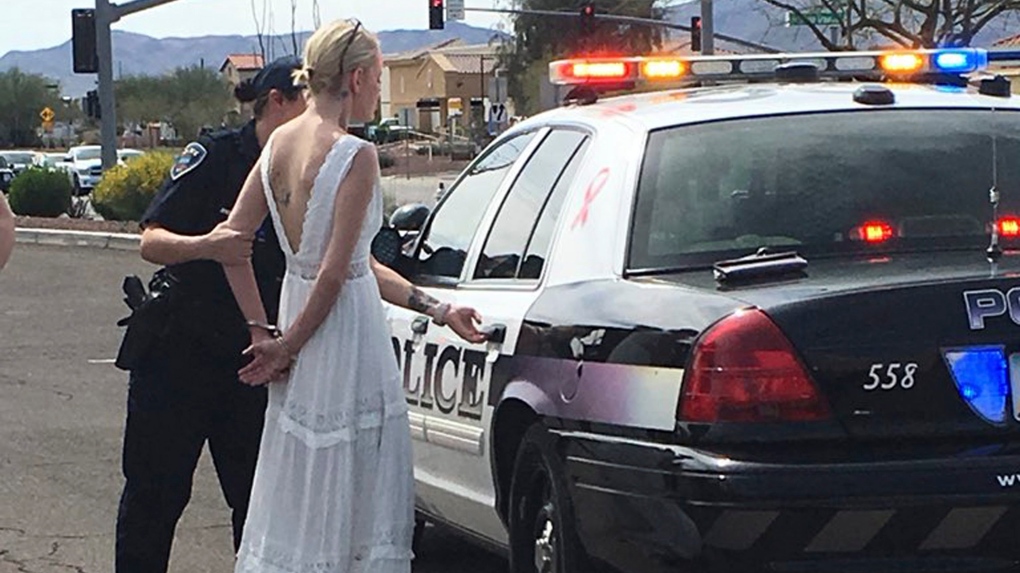 Bride arrested
