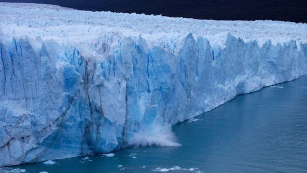 Ice falls from the Perito Moreno Glacier