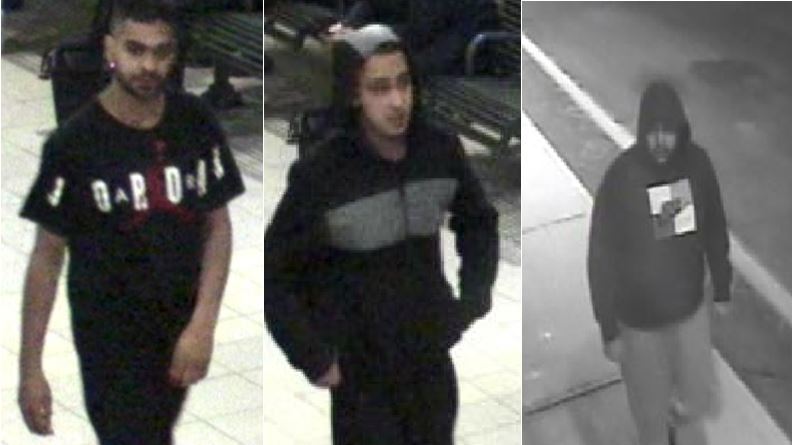 Three suspects wanted in connection with assault on autistic man. (Peel Police)
