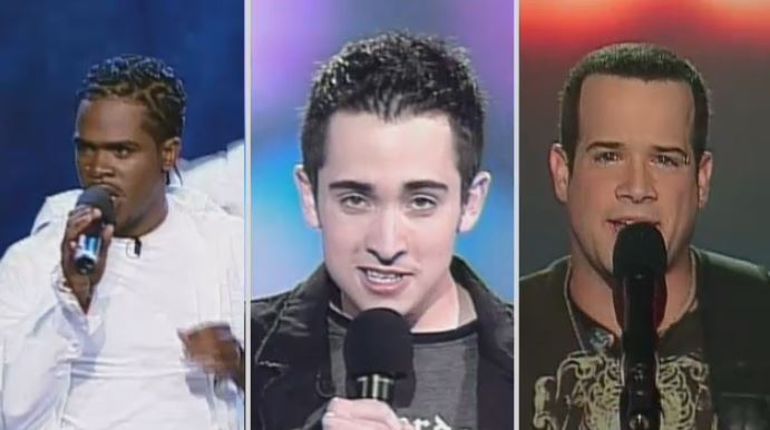 Gary Beals (left), Chad Doucette (right), and Dwight d'Eon (right) finished in the Canadian Idol top five in their respective seasons. 