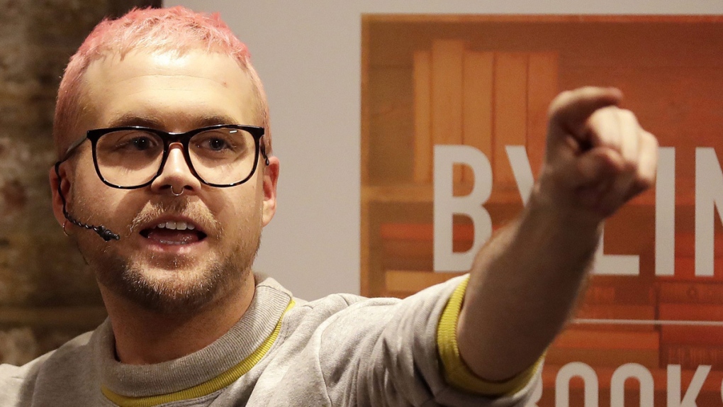 Chris Wylie gives a talk in London, England