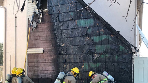 Crews respond to townhouse fire in Brantford | CTV News