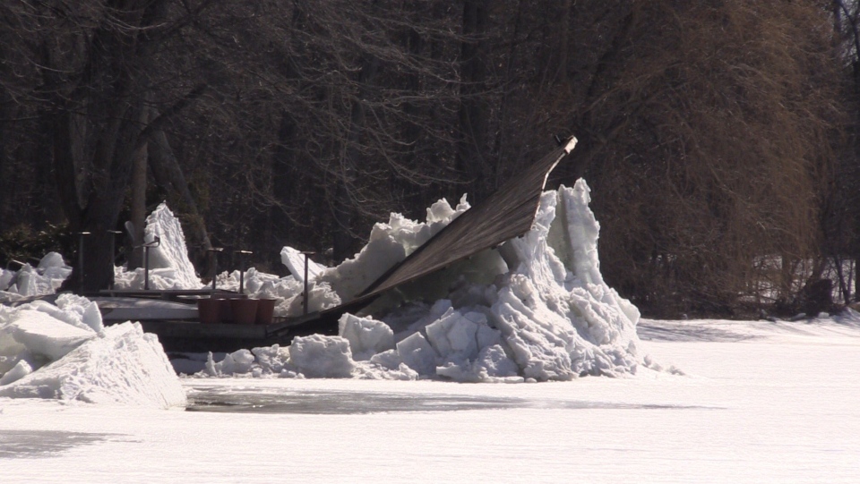 Ice damage on Lake Simcoe
