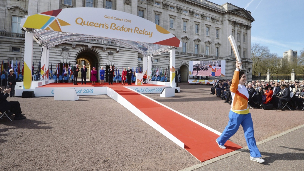 The Commonwealth Games relay baton in London, 2017