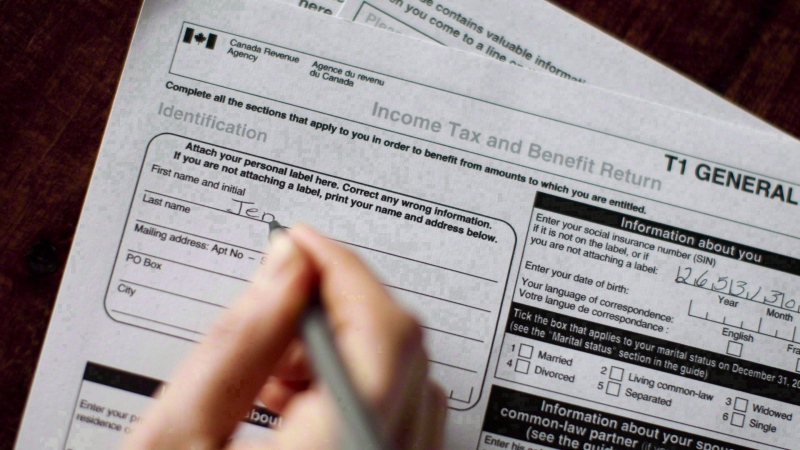A T1 General 2010 tax form is seen in this file image. New “equal pay for equal work” rules came into effect in Ontario on April 1. The new rules require part-time, casual, and seasonal employees be paid at the same rate as their full-time colleagues if they perform the same job. THE CANADIAN PRESS/Chris Young