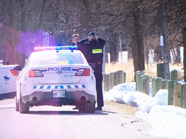 RCMP on scene at La Barriere Park. (Gary Robson/CT