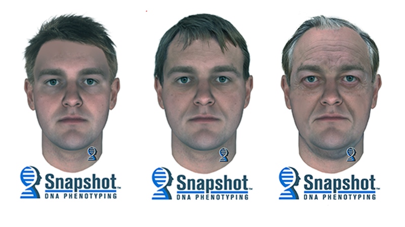A suspect image created by DNA profiling depicts what the suspect may have looked like at 25 years old, 45 years old and 65 years old. (Snohomish County Sheriff's Office)
