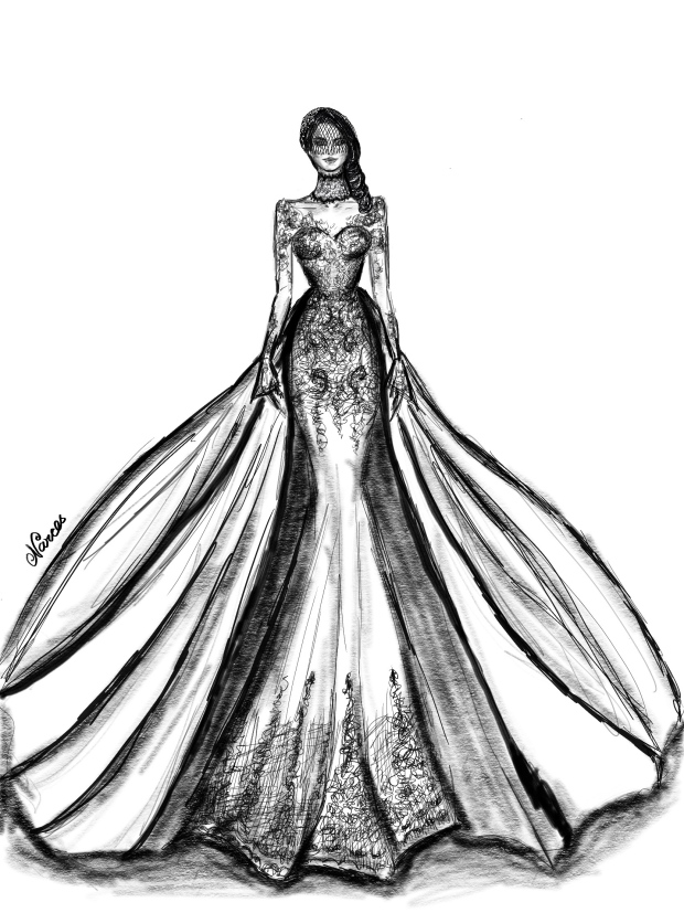 Narces design for Meghan Markle front of dress