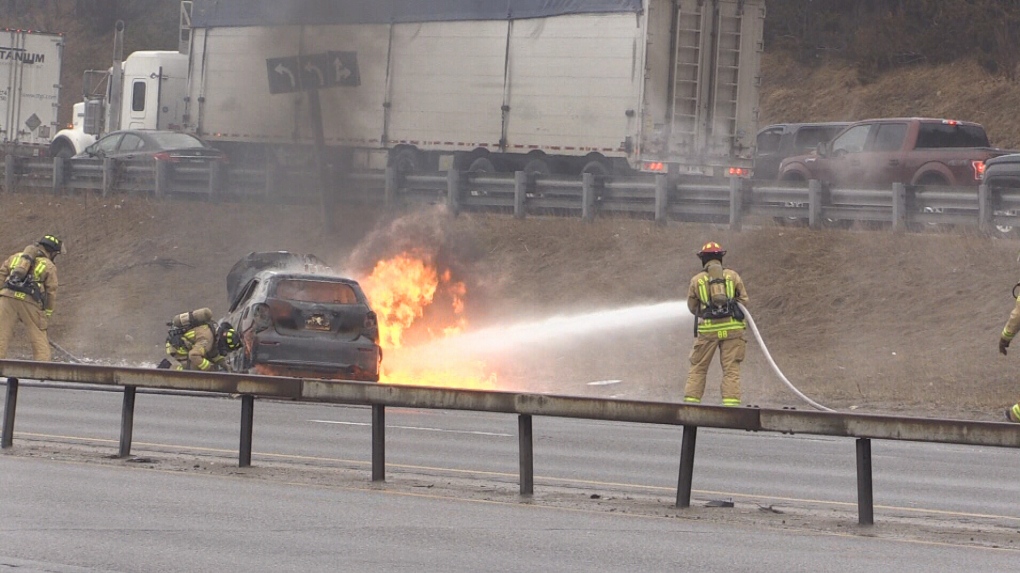 Vehicle fire on Hwy. 400