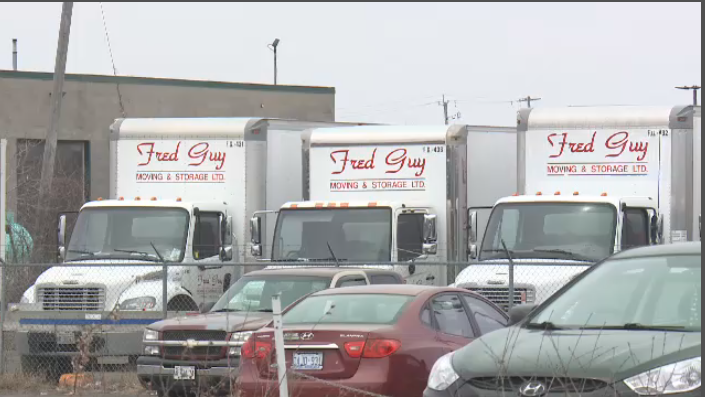 Trucks sit at Fred Guy's Ottawa lot