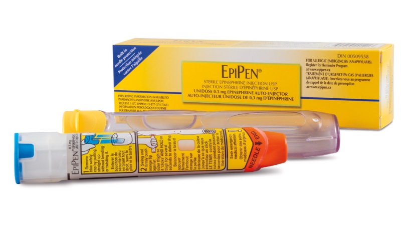 This 2018 file photo shows an EpiPen epinephrine auto-injector. (Pfizer Canada/ Mylan Inc.)