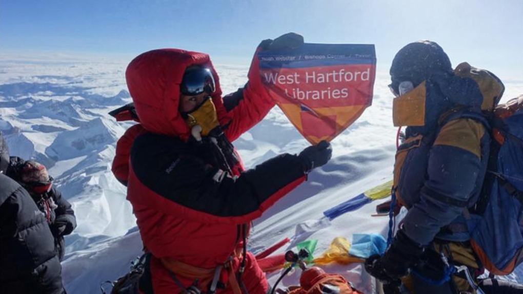 Lhakpa Sherpa on the summit of Mount Everest