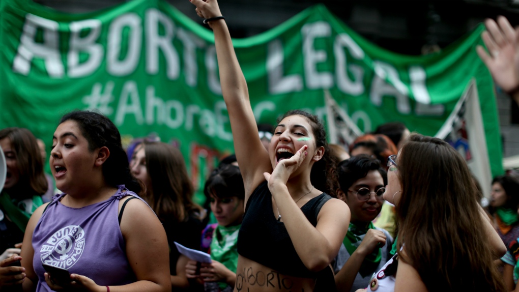 Pro-abortion protest in Argentina