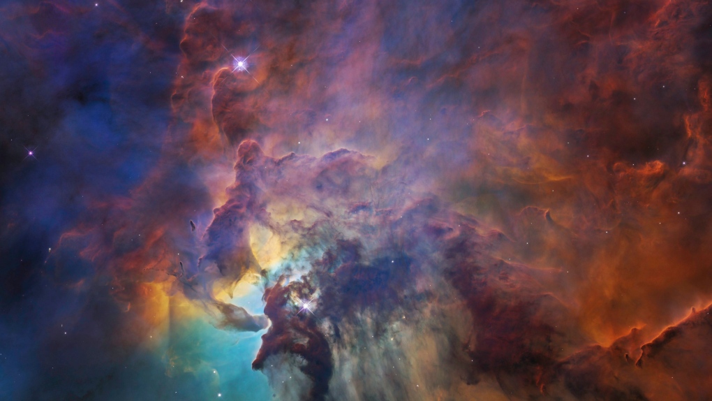 The Lagoon Nebula, about 4,000 light-years away