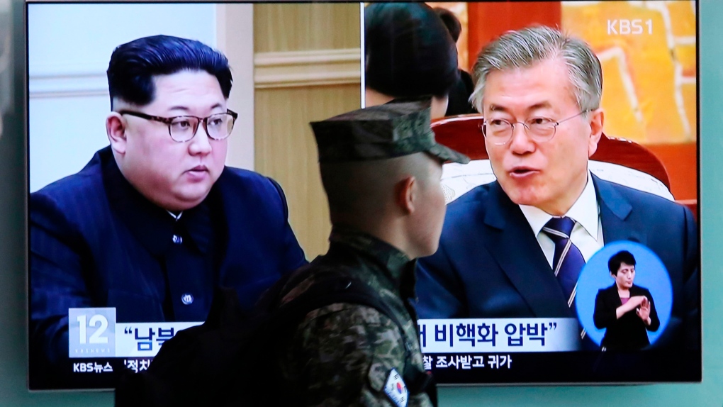  South Korean President Moon Jae-in on TV