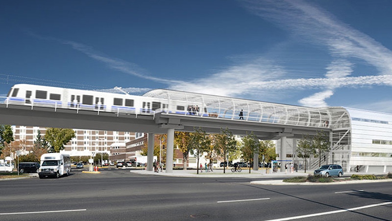A rendering of the future Misericordia Station on the Valley Line LRT. Supplied.