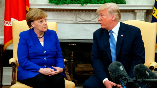 Trump meets with Merkel
