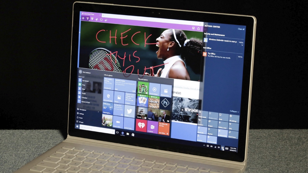 Windows 10 on a Microsoft Surface computer