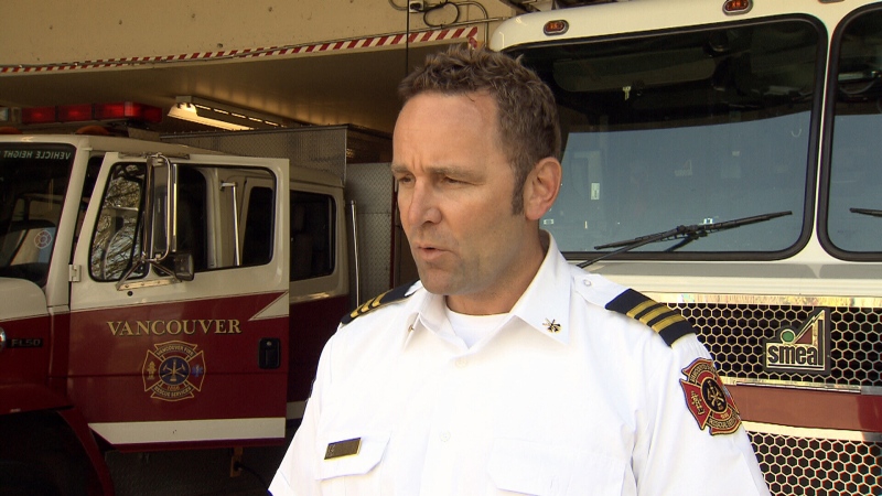 Vancouver's Assistant Fire Chief David Boone speaks to CTV News on Friday, April 27, 2018. 