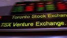 The TSX ticker is shown in Toronto on May 10, 2013. (THE CANADIAN PRESS/Frank Gunn)
