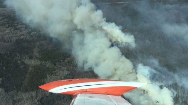 Wildfires near Badger